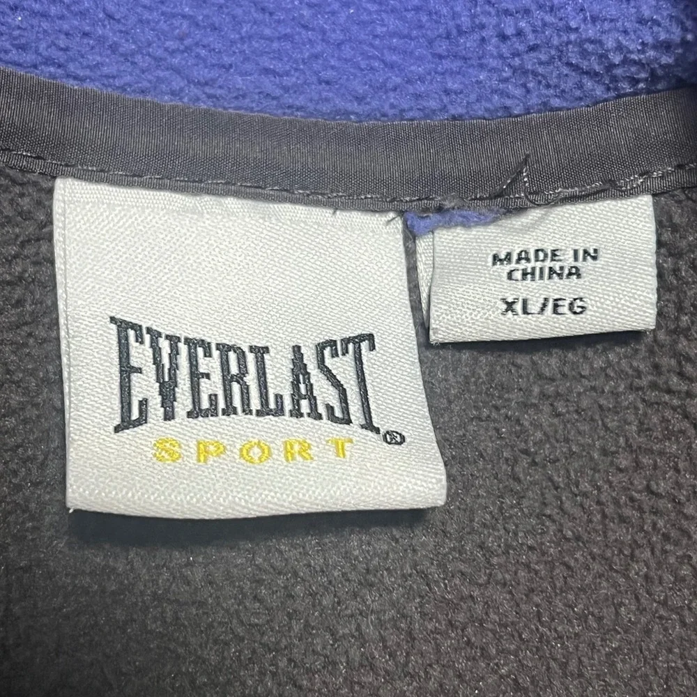 Everlast Sport Women's Full Zip Fleece Jacket Purple Charcoal Black/Gray Size XL